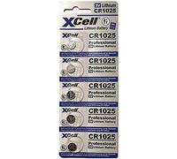 XCell Pile bouton CR1025 3 V – longue durée de vie, faible auto-décharge – 5 pcs