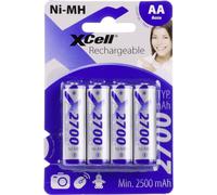 XCell Pile rechargeable X2700AA LR6 (AA) NiMH 2700 mAh 1,2 V – Lot 4 pièces