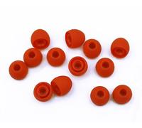 Xcessor Coque en silicone Écouteurs intra-auriculaires 7 Paires (lot de 14 pièces). Compatible avec la plupart des écouteurs en blanc. Taille : petit , Rouge , S