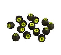 Xcessor (L Lot de 7 Paires (14 pièces) de Remplacement en Silicone pour écouteurs Intra-Auriculaires de Grande Taille Noir/Vert