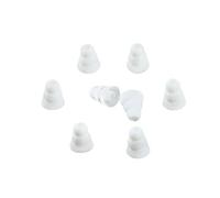 Xcessor Lot de 4 Paires d'embouts Coniques en Silicone à Triple Bride Compatible avec la Plupart des Marques d'écouteurs Intra-Auriculaires Taille L Blanc