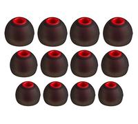 Xcessor Lot de 6 Paires (12 pièces) d'écouteurs Intra-Auriculaires de Rechange en Silicone S/M/L - Embouts de Rechange pour écouteurs Intra-Auriculaires Populaires Noir/Rouge