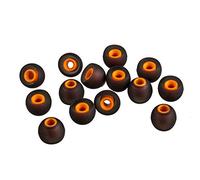 Xcessor Lot de 7 Paires (14 pièces) de Remplacement en Silicone pour écouteurs Intra-Auriculaires de Grande Taille Noir/Orange