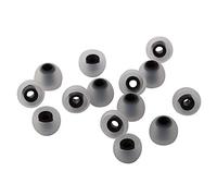 Xcessor Lot de 7 Paires (14 pièces) d'embouts de Rechange en Silicone pour écouteurs Intra-Auriculaires Populaires (M, Transp/Noir)