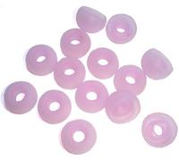 Xcessor Lot de 7 Paires d'embouts de Remplacement pour écouteurs (14 pièces) - en siliconeCompatible avec la Plupart des Marques d’écouteurs.-Taille S. Blanc. m Rose