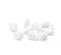 Xcessor Triple Flange Conique Silicone Coussinets de Remplacement pour Écouteurs Internes 4 Paires (Lot de 8 Pièces) Compatible avec la Plupart des Marques Auriculaires (Petit, Blanc)