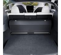 XCF Organiseur de coffre de voiture pour Tesla Model Y 2022-2023 (5 places) - Organiseur de coffre en cuir avec couvercle et poignée push-pull (noir, 94 x 29 x 31 cm)