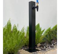 XCHSXYL 304 Stainless Steel Vertical Garden Water Column with Locking Tap Free Standing Hose Stand for Outdoor Frost Protection Faucet and Hydrant Water Feature