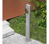 XCHSXYL 86cm/33.8in Stainless Steel Vertical Gardening Water Column, Heavy Duty Base Plate Garden Water Column, with Frost Protection(Gray)