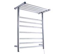 XCHSXYL Chauffe-Serviettes en Acier Inoxydable, radiateur sèche-Serviettes Mural électrique avec étagère, Poli Miroir, Beau Paysage