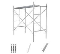 XCHSXYL Échafaudage Portable, Plateforme d'échafaudage Mobile, Tour d'échafaudage réglable de 1,8 m de Haut, pour escaliers, toitures et entrepôts, Charge maximale de 227 kg, pol