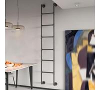 XCHSXYL Échelle de Sortie de puits de fenêtre de sous-Sol, échelle Murale en Fer forgé Noire pour Lits superposés de Grenier, escabeaux en métal pour Camping-Cars, échelles d'esc