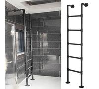 XCHSXYL Échelle Murale en métal pour Lits superposés, Hauteur de 1,2 à 2,3 m, pour Grenier, sous-Sol, Double échelle Peu encombrante, Facile à Installer, pour dortoir, bibliothèq