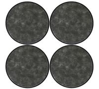 XCHSXYL Ensemble de 4 Coussins Ronds en Cuir imperméable pour tabourets de Bar, de Cuisine et tabourets Hauts. Antidérapants et Confortables, Gris foncé, 35 cm.