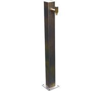 XCHSXYL Freestanding Stainless Steel Garden Water Column with Brass Faucet Courtyard