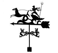 XCHSXYL Girouette décorative, girouette en Fer rétro scène de Ferme Piquet de Jardin girouette Outils de Mesure Professionnels indicateur de Direction du Vent en Acier Inoxydable décoration de Cour