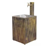 XCHSXYL Outdoor Sink Faucet, Frost Proof Outdoor Faucet, Garden Water Column with Brass Faucet, Water Faucet, for Watering, Washing（Brown）