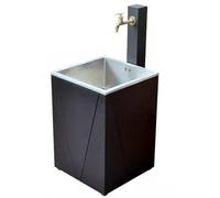 XCHSXYL Outdoor Sink Faucet, Frost Proof Outdoor Faucet, Garden Water Column with Brass Faucet, Water Faucet, for Watering, Washing（Black）