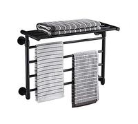 XCHSXYL Porte-Serviettes Chauffant électrique Intelligent avec étagère de Rangement supérieure, Chauffe-Serviettes Mural en Aluminium à température constante pour Salle de Bain/t