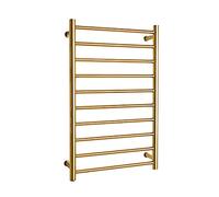 XCHSXYL Sèche-Serviettes électrique Intelligent, sèche-Serviettes électrique à 10 Barres, radiateur de Salle de Bain en Acier Inoxydable 304, Chauffe-Serviettes Mural, Or Rose (c