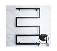 XCHSXYL Sèche-Serviettes électrique, sèche-Serviettes Mural, en Acier Inoxydable 304, radiateur sèche-Serviettes de Salle de Bain (câblage Noir)