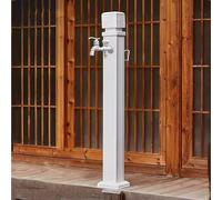 XCHSXYL Vertical Garden Water Faucet Column, Freestanding Outdoor Water Fountain Post Yard Tap Dispenser, Complete Accessories, Various Faucet Styles(114CM)