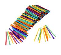 XCHtuerFY Bâtonnets en Bois fabriqués à la Main, 500 bâtonnets en Bois colorés, allumettes, Puzzle, Apprentissage des