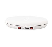 XCHYEAM Table de présentation électrique rotative, Support de présentation à Plateau tournant sans Fil avec lumière LED, Support Rotatif Silencieux de 25 cm à 360° pour Bijoux, cosmétiques (Blanche)
