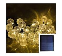 XCJ 39 À 72 Pi Lumines de Cordes Solaires Sphériques Avec Télécommande Contrôle Et Coloré Imperméable À L'Extérieur 8 Types de Lumières Peuvent Être Ajustées Pour Le Jardin de Noël/22M-Jaune