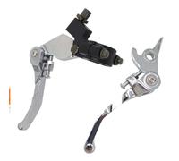 XcJyoPBec Leviers d'embrayage de frein pliant compatibles avec 50cc 70cc 90cc 110cc 125cc 140cc 150cc 160cc pit pro dirt vélo et modèles similaires(Silver a set)