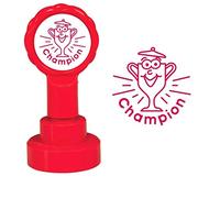 Xclamations Tampon auto-encreur carré rouge 22mm x 22mm x 22mm pour enseignants, timbre, 10 000 impressions