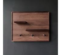 XCLOOZGL Cache Compteur Electrique avec Étagère Et Crochets, Cache Tableau Électrique en Bois Massif, Boîte Décorative Tableau Électrique, Coffret Électrique,Decoration Murale,39x49cm