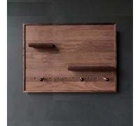 XCLOOZGL Cache Compteur Electrique avec Étagère Et Crochets, Cache Tableau Électrique en Bois Massif, Boîte Décorative Tableau Électrique, Coffret Électrique,Decoration Murale,49x59cm