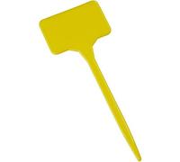 Xclou Étiquettes de plantes aromatiques 15 cm - Porte étiquettes jaunes pour le jardin - Marque plantes pour semences lot de 15 - Etiquettes à planter en plastique, Jaune