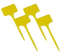 Xclou Étiquettes de plantes aromatiques 15 cm - Porte étiquettes jaunes pour le jardin - Marque plantes pour semences lot de 60 - Etiquettes à planter en plastique