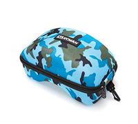 XCMAN Étui rigide en EVA pour lunettes de ski compatible avec toutes les formes et tailles de lunettes de ski, Camouflage marine.