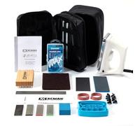 XCMAN Kit complet de ski et snowboard avec fer à repasser en cire, cire de ski, tuner de bords, PTEX pour le tuning, la réparation et le cirage
