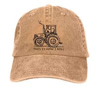 XCNGG Voici Comment Je Roule Un Fermier drôle ou Un Tracteur agricole Denim Jeanet Casquette de Baseball Casquette de Camionneur réglable