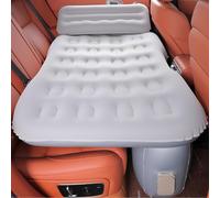 XCNSHIDY Matelas Gonflable de Voiture pour Siège Arrière, Lit de Voiture avec Pompe Électrique Intégrée, Oreiller Amovible, Lumière de Camping Intégrée, pour Voyage et Repos en Voiture(Gray)