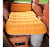 XCNSHIDY Matelas Gonflable de Voiture pour Siège Arrière, Lit de Voiture avec Pompe Électrique Intégrée, Oreiller Amovible, Lumière de Camping Intégrée, pour Voyage et Repos en Voiture(Yellow)