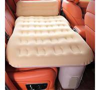 XCNSHIDY Matelas Gonflable de Voiture pour Siège Arrière, Lit de Voiture avec Pompe Électrique Intégrée, Oreiller Amovible, Lumière de Camping Intégrée, pour Voyage et Repos en Voiture(Beige)