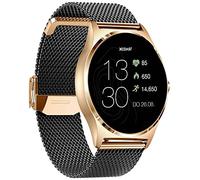 XCOAST Joli XC Pro Noir Smart Watch pour Femmes, écran AMOLED 1,3 », iOS et Android, capteur de fréquence Cardiaque, 21 Modes Sport, oxygène du Sang, Pression artérielle, météo, Pile 9 Jours