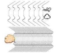 XCOZU Lot de 100 Clips de Vitrage pour Serre en Acier Inoxydable, Clips de fixation à ressort en métal avec fil W, 1,6 mm d'épaisseur Accessoires de serre pour Pinces Plaque Creuse