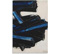 XCPORA Abstrait Pierre Soulages Art Mur Pierre Soulages Affiche Pierre Soulages Gravures Exposition Peinture Toile Home Decor Art Mur 40x60cmx1 sans Cadre