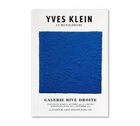 XCPORA Célèbre Yves Klein Affiche Bleu Exposition Peinture Yves Klein Toile Art Mur Yves Klein Imprime pour Home Wall Decor Image 40x60cmx1 Pas de Cadre