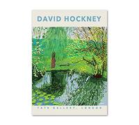 XCPORA David Hockney Affiches Green Trees Fleurs Art Mur Expositions Toile Peinture David Hockney Prints Vintage Image pour Home Decor 40x60cm sans Cadre