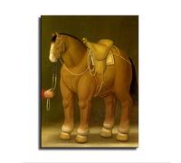 XCPORA Fernando Botero Affiche Cheval Drôle Art Mur Fernando Botero Imprime Fernando Botero Toile Peinture pour Home Wall Art Decor 40x60cmx1 Pas de Cadre