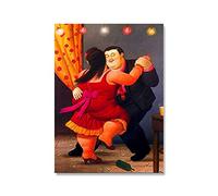 XCPORA Fernando Botero Affiche Danseurs Toile Peinture Fernando Botero Prints Fernando Botero Toile Painitng pour Home Decor Image 40x60cmx1 Pas de Cadre