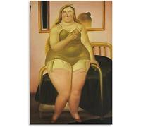 XCPORA Fernando Botero Affiche Fat Woman Canvas Peinture Fernando Botero Prints Fernando Botero Canvas Painitng for Home Decor Photo 40x60cmx1 Pas de Cadre
