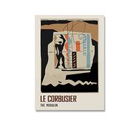 XCPORA Français Le Corbusier Poster Exposition Prints Le Corbusier Art Mur Le Corbusier Toile Peinture pour Home Wall Decor Image 50x70cmx1 Pas de Cadre